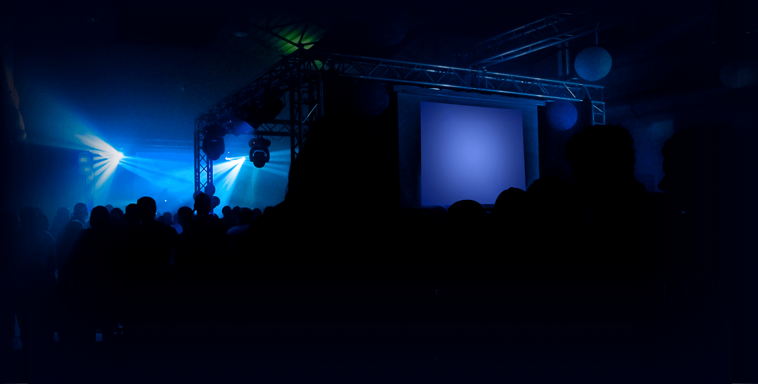 Two screens with interactive content